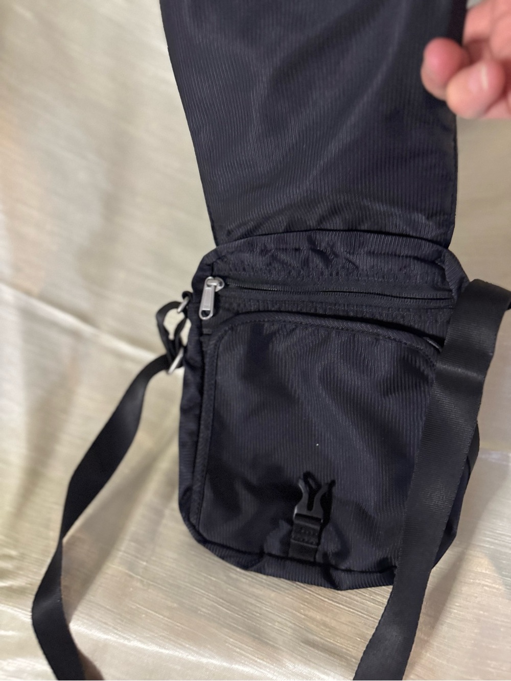 Black Crossbody Sling Bag for Men